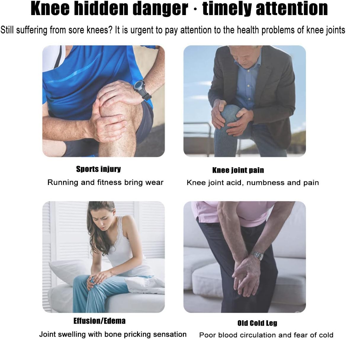 Cordless Knee Massager for Fast Relief from Stiff, Aching Joints