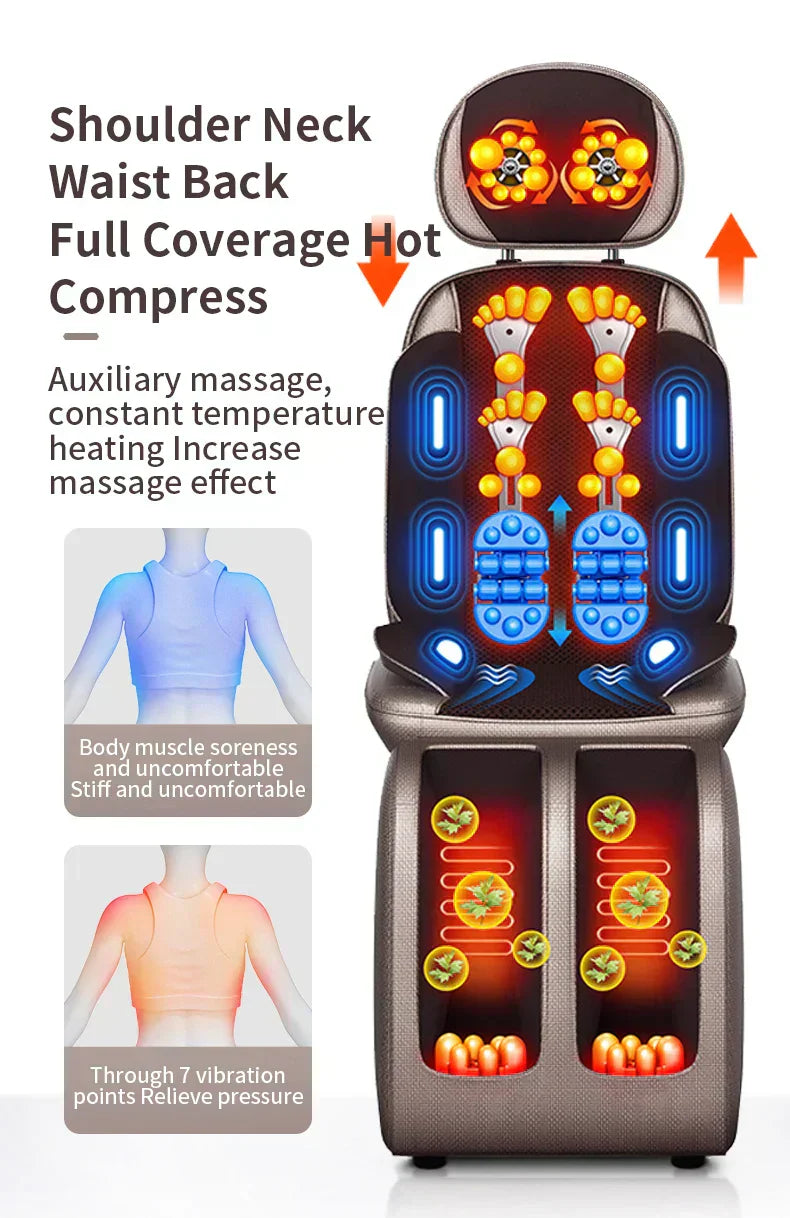 Electric Full Body Massage Chair – Shiatsu Kneading, Heating & Vibration