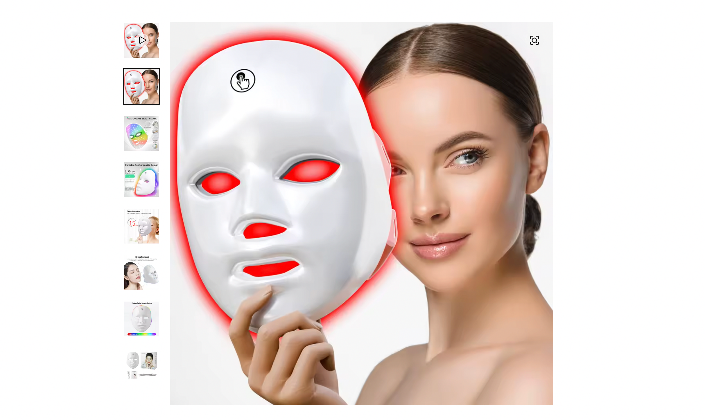 7-Color LED Facial Mask – Light Therapy Skin Care Device for Acne, Anti-Aging & Skin Rejuvenation at Home